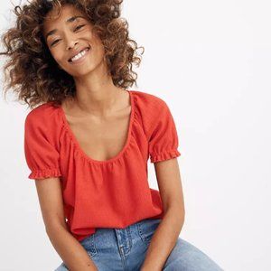 Madewell Texture & Thread Peasant Top - Small